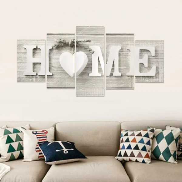 Frameless Canvas Home Sign
